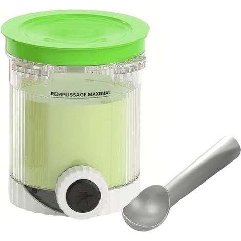Becher und Deckel für Ninja Creami Swirl Eismaschinen, kompatibel mit den Serien Ninja NC700, NC701 und NC701C, BPA-frei, spülmaschinenfest (1 Stück, grün). (1/5)