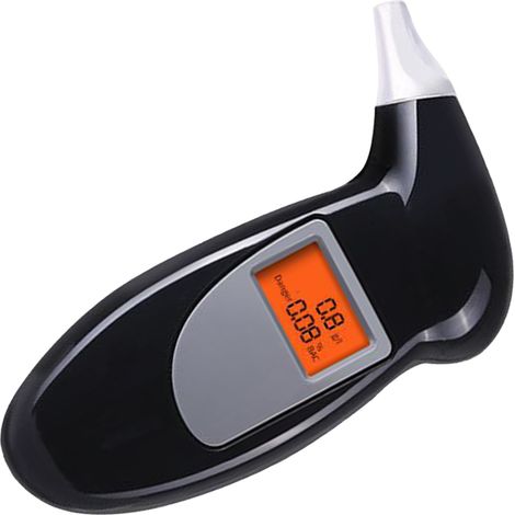 Alcootest portable noir, sensible et de haute précision, avec 5 embouts buccaux. (1/5)