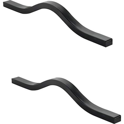 Maniglie nere per mobili da cucina – Set di 2, interasse 160 mm, per cassetti e ante, realizzate in metallo resistente