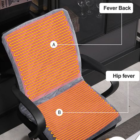 Coussin chauffant pour siège, coussin chauffant électrique, chauffe-pieds, lavable, 45x45cm, cristal ultra doux, 220V. (1/5)