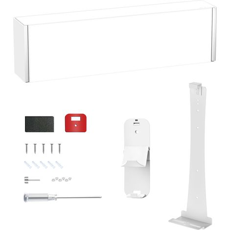 Wall Mount Bracket for Slim Pro Game Console Iron Wall Stand with Headphone Controller Holder for Home White (1/5)