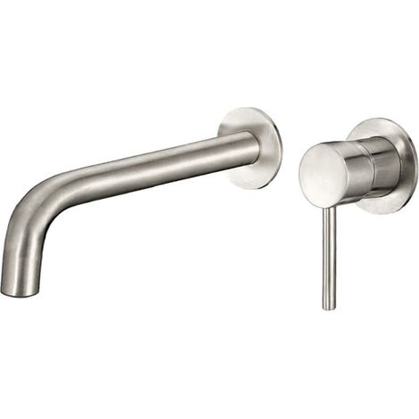Robinet mitigeur à encastrer DEVA acier brossé bec longueur 21 cm (1/3)