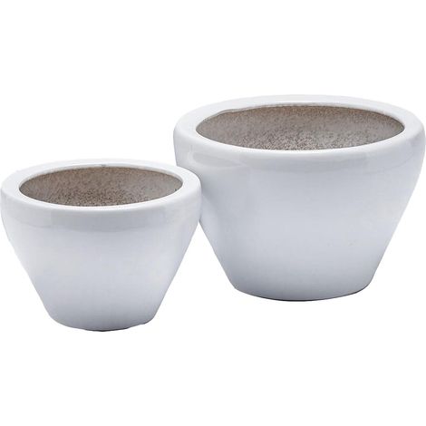 Set 2 vasi decorativi "Svas" per piante e fiori arredamento moderno (1/2)