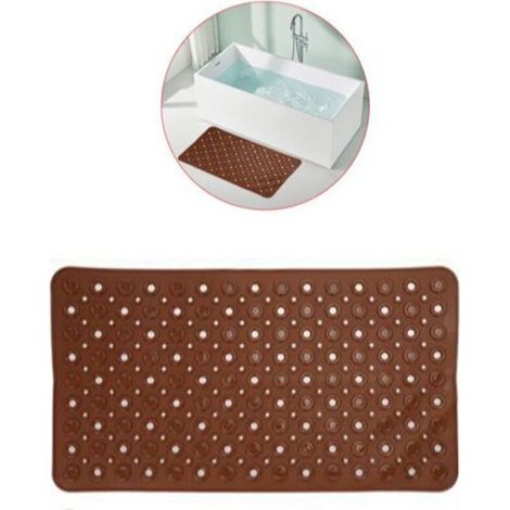 Tapis de bain antidérapant Tapis de douche Grand tapis de douche pour sol de douche Avec ventouses sécurisées et trous d