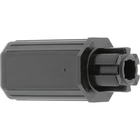 embout de tube de volet roulant octogonal fenêtre sortie plastique, pour tube octogonal de 40 mm sortie crabot de 27 mm mâle et carré de 10 mm (1/2)