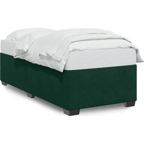 Maison Exclusive - Cadre de lit sans matelas vert foncé 100x200 cm velours