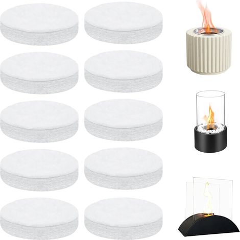 10 piezas de lana de vidrio, esponja cerámica, accesorios para chimenea de bioetanol, relleno de roca para chimenea de combustión para quemador de etanol de lana cerámica, estufa de queroseno (1/5)