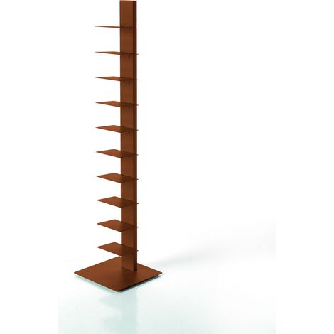 Sapiens Medio - Corten verticale porta libri BBBItalia Sintesi in metallo Bruno Rainaldi (1/3)