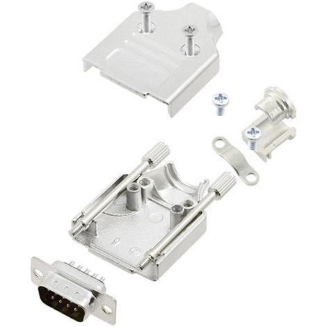 TRU COMPONENTS TCMHDM09DMPK 7708536 Kit embase SUB-D mâle 180 ° Nombre de pôles: 9 fût à souder 1 pc (1/2)