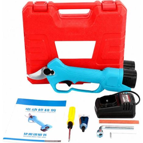 Sécateur sans fil 16,8 V, moteur sans balais, cisaille électrique, lame de 28 mm, outil efficace pour la taille des arbres fruitiers et bonsaïs, outil de jardinage (1/5)