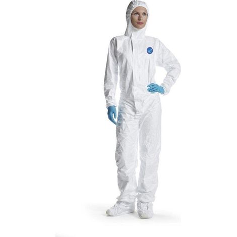 Combinaison jetable à cagoule 500 Labo - Blanc-D14529838 - Tyvek
