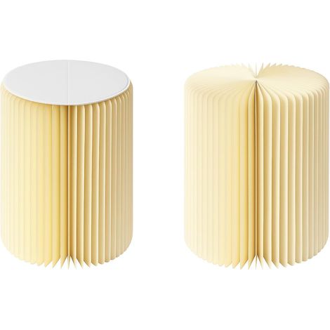 Tabouret Pliable en Carton Rigide – Gain de Place – Table basse ou assise d’appoint – Table de chevet – Facile à fermer – Compact, stable et élégant – Idéal salon, chambre, bureau, décoration – 40 cm