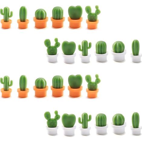 24 Pieces Cactus Magnets, Cute Succulent Plant Magnets for Home, Office Cabinets, Whiteboards and Photos (1/5)