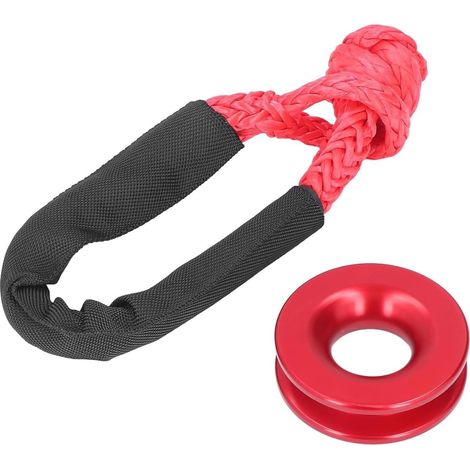 Kit d'anneaux de récupération en alliage d'aluminium, manilles de treuil de remorquage synthétiques pour remorquage sur route, voile, ATV, camion, récupération (1/5)