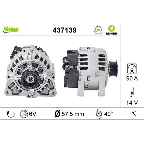Alternateur VALEO 437139 CITROËN 5705-2C 5705-4W 5705-4X 5705-FX 57052C 57054W