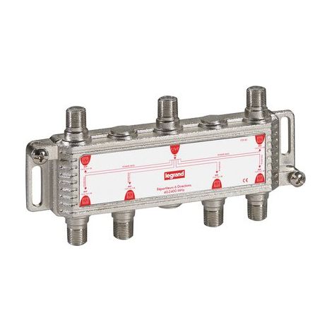 Répartiteur télévision 6 sorties type F de 0MHz à 2400MHz LEGRAND 073983 (1/4)