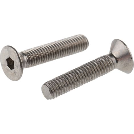 Vis à six pans creux, M5 x 25mm, tête Vis fraisée à tête creuse hexagonale, en Acier Inoxydable ( Prix pour Boîte de 50 )