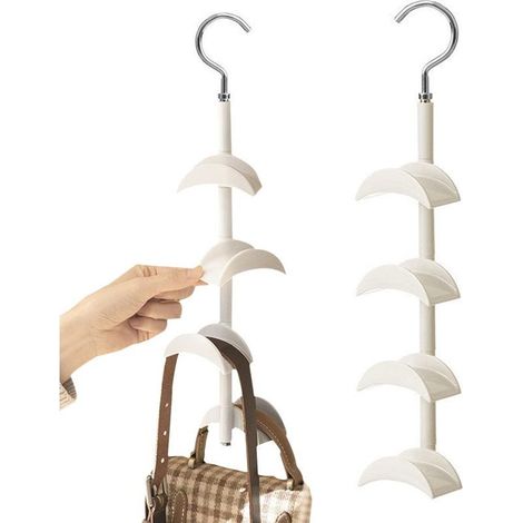 2-teiliger Handtaschen-Organizer – Platzsparend – 39 x 7 x 4 cm – Weiß, Perfektes Design, Sehr praktisch (1/5)