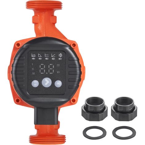 Pompe de circulation d'eau chaude LPS25-8BP-180, 220V, 60W, débit 67 L/min, haute efficacité, filetage NPT 38 mm (1,5"), pour système de chauffe-eau. (1/5)