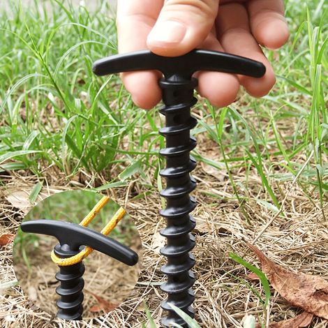 10 piquets en spirale pour accessoires de tente plastiquepiquets 143 le camping plein air 14,3 cm Plastique Nylon (1/4)