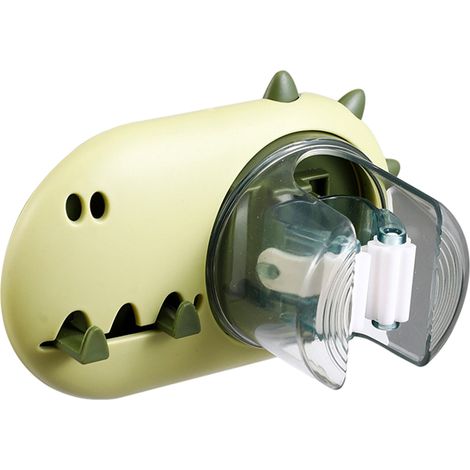 Support Mop Murale - Fixation Adhésive Sans Perçage - Pour Balais, Ratissoirs, Brosses et Brosse WC - Forme Dinosaure - 13 x 9 cm - 1 Pièce (1/5)