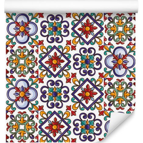 Papier peint mosaïque et à motifs colorés pour salon et chambre 50x1000 cm (1/5)