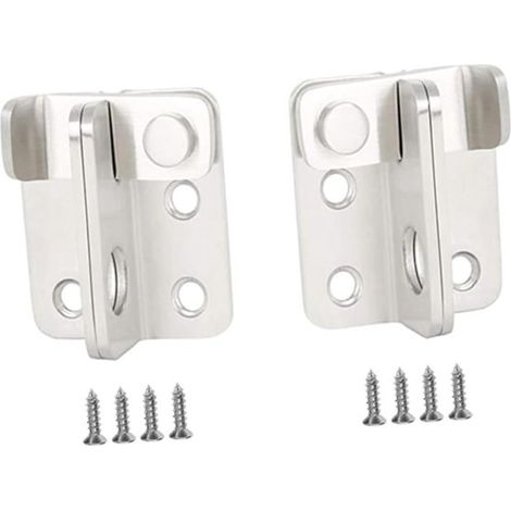 Cerradura de puerta, Juego de 2 cerraduras de seguridad, Cerradura de acero inoxidable, Seguridad, Para el hogar y la oficina (Plata, 2 piezas) (1/5)