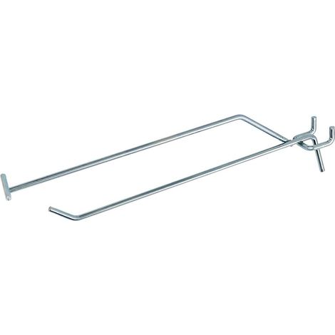 Gancio singolo con braccio per cartellino prezzo perforato EURO Mega-M L-20cm fi4 zinco N