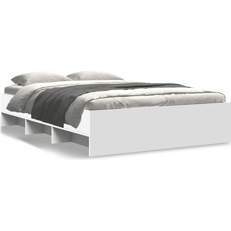 Maison Exclusive - Estructura de cama madera de ingeniería blanca (1/5)