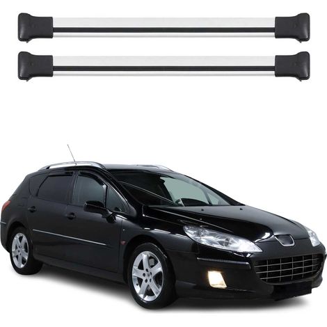 OMAC Aluminium Dachträger Querträger für Peugeot 407 Kombi 2004-2011 – Max. 75 kg – 2 Stangen Silber (1/5)