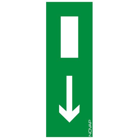 Panneau Sortie de secours en bas - Rigide 330x120mm - 4140599