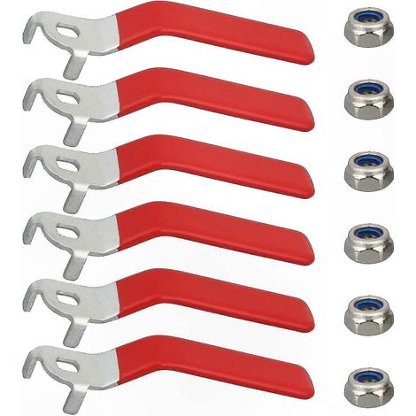 Kit de réparation de robinet extérieur en 6 pièces avec poignée facile à utiliser et adaptateur d'orifice à bille, adapté à diverses installations de plomberie. (1/4)
