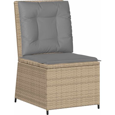 Maison Exclusive - Garten-Sofa mit Kissen Beige und Grau Poly-Rat