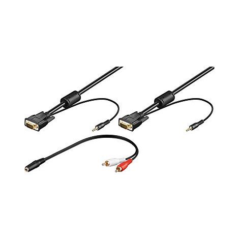 Cavo VGA con jack audio stereo da 3,5 mm 3m (1/2)