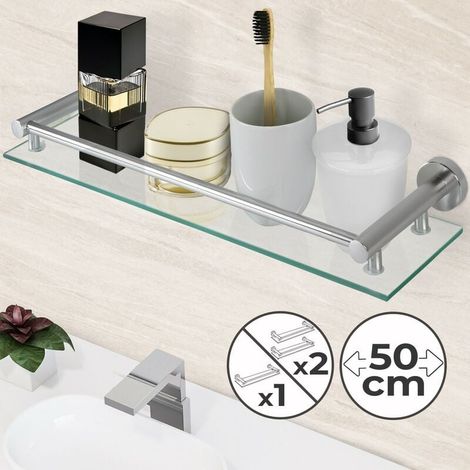 Badezimmerregal für die Wand aus Glas und Aluminium 5015cm (1/5)