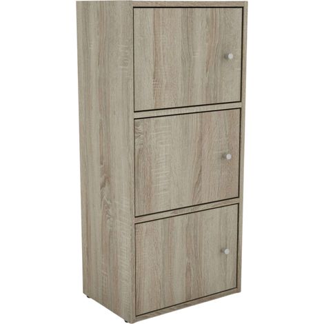Buffet 3 portes, meuble de rangement pour salon et salle à manger, Plea, 42 x 92 x 29 cm (1/5)