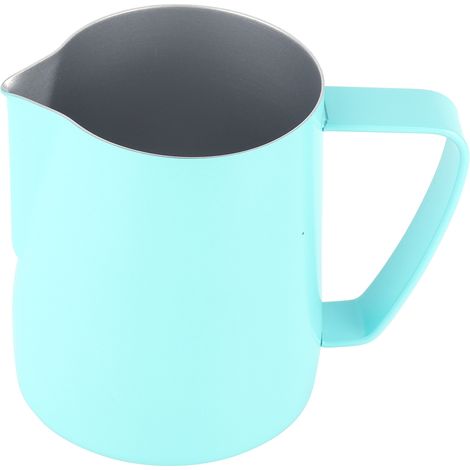 Kaffeeaufschäumkännchen aus Edelstahl mit spitzer Öffnung für Zuhause, mintgrün, 600 ml (1/5)