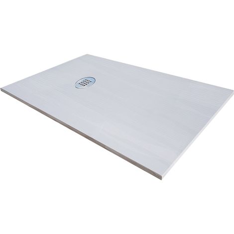 Receveur de douche en résine extra plat à poser 80x120cm - blanc - RONDA
