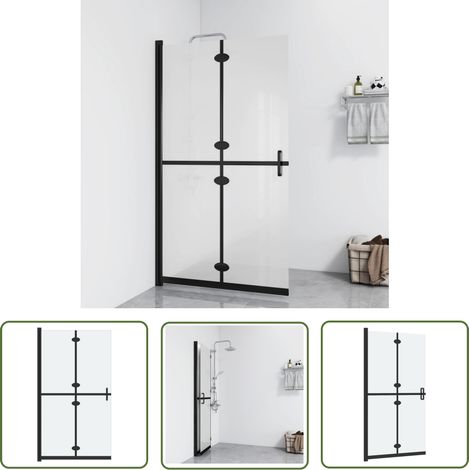 The Living Store Paroi de douche pliable Verre ESG dépoli 70x190 cm - Mur De Douche - Douche Italienne - Paroi De Douche - Porte De Douche - Cloison De Douche (1/5)