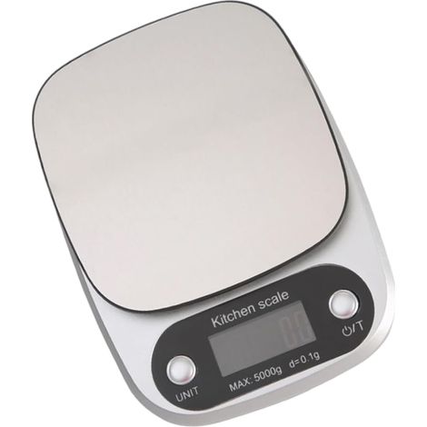 Balance de cuisine numérique Ortviai 5kg/0.5g Plateforme inox antirouille Écran LCD Conversion unités Design compact (1/4)