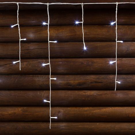 Cascata luminosa per esterno stalattite a led, decorazioni di natale in movimento h 60 cm -480 Led - 20,16 metri / Luce Fredda (1/5)