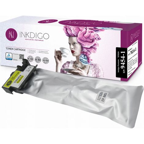 Inchiostro Inkdigo T9454 compatibile con le stampanti Epson WorkForce Pro WF-C5210DW e WF-C5290DW, certificato TÜV. (1/5)