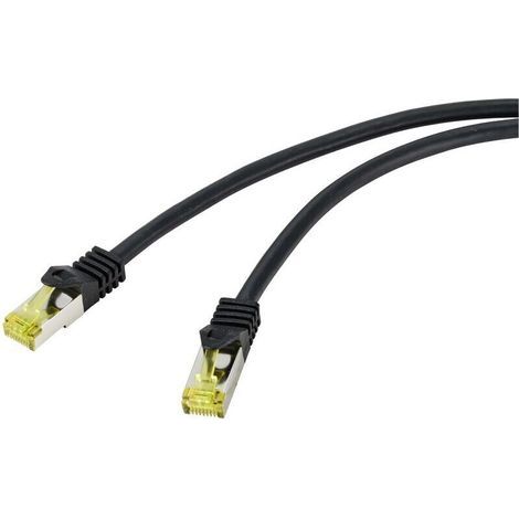 RF-4995166 RJ45 Câble réseau, câble patch CAT 6a (câble brut CAT 7) S/FTP 10.00 m noir gaine TPE, flexible, ignifuge 1 pc(s) W043622 (1/5)