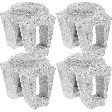 Adaptateur d'échafaudage pour fixation en fer, couleur argent, lot de 4, accessoire remplaçable les (1/5)