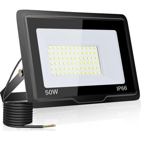 50-W-LED-Flutlicht für den Außenbereich, 5000 lm, 6000 K kaltweißer LED-Strahler, IP66 wasserdicht, für Garten, Garage, Terrasse, Scheune und Hof (1/5)