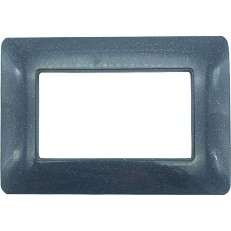 Placchetta placca grigio scuro brillantinato compatibile matix 4posti c8804 (1/2)