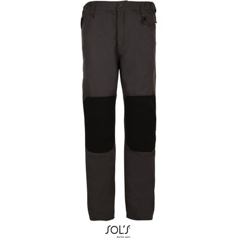 Pantalon De Trabajo De Hombre Bicolor SOL'S METAL PRO 42 Gris Oscuro / Negro