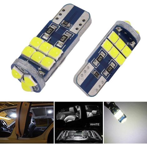Lot de 2 projecteurs LED grand angle, compatible CANbus, feux de route, éclairage de plaque d'immatriculation, liseuse (1/5)
