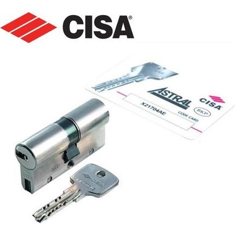 CISA 0A314 MEZZO CILINDRO FRIZIONATO CON CARTA CILINDRI PROFILO EUROPEO ASTRAL (1/4)
