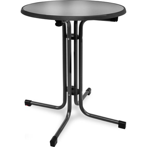 Table de bistrot Bistroni Ø 70 x H 70 cm, noire (1/5)